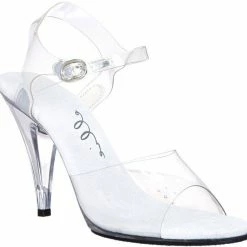 Ellie Shoes 4" Support Clear Heel (ES405-Brook) Shop By Brand