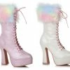 Ellie Shoes 5" Chunky Heel Unicorn Boot With Faux Fur (ES557-NORA) Shop By Brand