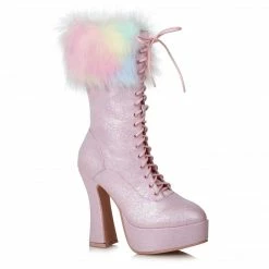 Ellie Shoes 5" Chunky Heel Unicorn Boot With Faux Fur (ES557-NORA) Shop By Brand