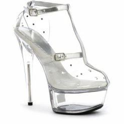 Ellie Shoes Shop By Brand 6" Heel Clear Stiletto Sandal (ES609-Gia)