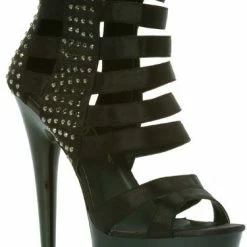 Ellie Shoes 6" Strappy Stiletto Platform (ES609-NOIR)