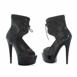 Ellie Shoes 6" Multi Buckle Quilted Platform (ES609-Viper)