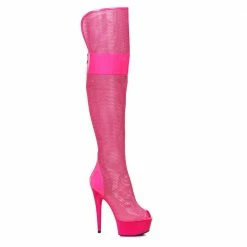 Ellie Shoes 6" Fishnet Platform Thigh Boot (ES609-IVY)