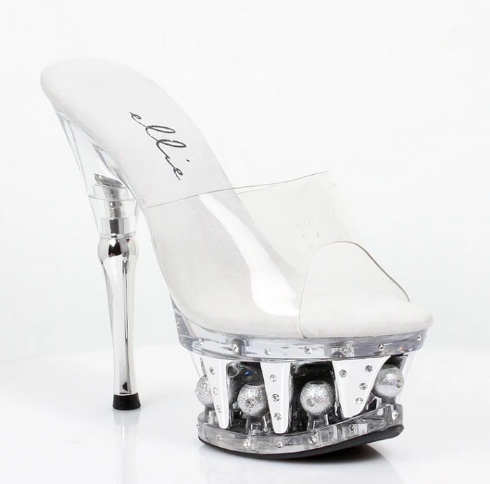 Ellie Shoes Shop By Brand 6" Disco Ball Platform Mule (ES629-VANITY)