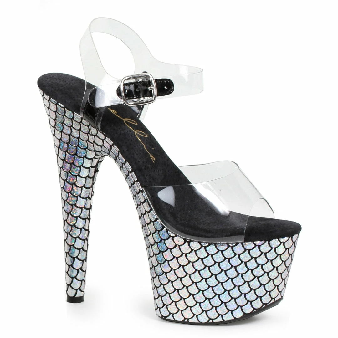 Ellie Shoes Shop By Brand 7" Stiletto Platform Sandal (ES709-MERMAID)