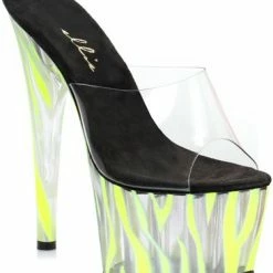 Ellie Shoes 7" Stiletto Mule Sandal Platform(ES709-ZEBRA)