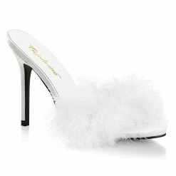 Pleaser Shoes 4" Fur Heel Sandal (CLASSIQUE-01F)
