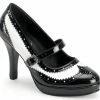 Funtasma Pleaser Shoes 4" Mary Jane Gangster Shoes (CONTESSA-06)