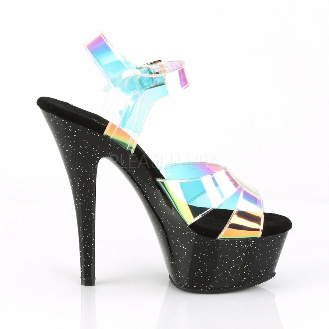 Pleaser Shoes 6" Heel Iridescent Ankle Strap Platform Sandal (KISS-220MMR)