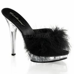 Fabulicious 5" Stiletto Marabou Slipper (LIP-101-8) Pleaser Shoes
