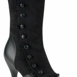 Funtasma Pleaser Shoes 4 1/2" Vintage Button-Up Boots (SPLENDOR-130)