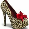 Bordello Pleaser Shoes 5 3/4" Cheetah Platform Pump (TEEZE-12)