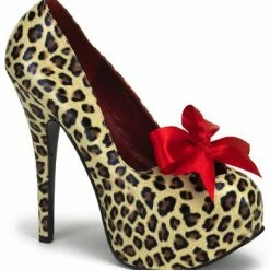Bordello Pleaser Shoes 5 3/4" Cheetah Platform Pump (TEEZE-12)