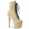 Pleaser Shoes 7" Heel Platform Lace-Up Front Ankle Boot (ADORE-1020FS)