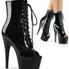 Pleaser Shoes 7" Stiletto Lace-Up Ankle Boot (ADORE-1021)