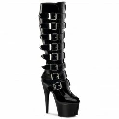 Pleaser Shoes 7" Lace-Up Platform Knee Boot (ADORE-2043)