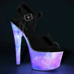 Pleaser Shoes 7" Heel Platform With Galaxy Effect (ADORE-708REFL)