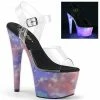 Pleaser Shoes 7" Heel Platform With Galaxy Effect (ADORE-708REFL)