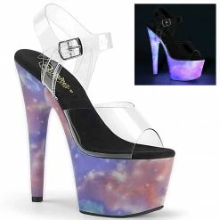 Pleaser Shoes 7" Heel Platform With Galaxy Effect (ADORE-708REFL)