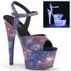 Pleaser Shoes 7" Heel Platform With Galaxy Effect (ADORE-709REFL)