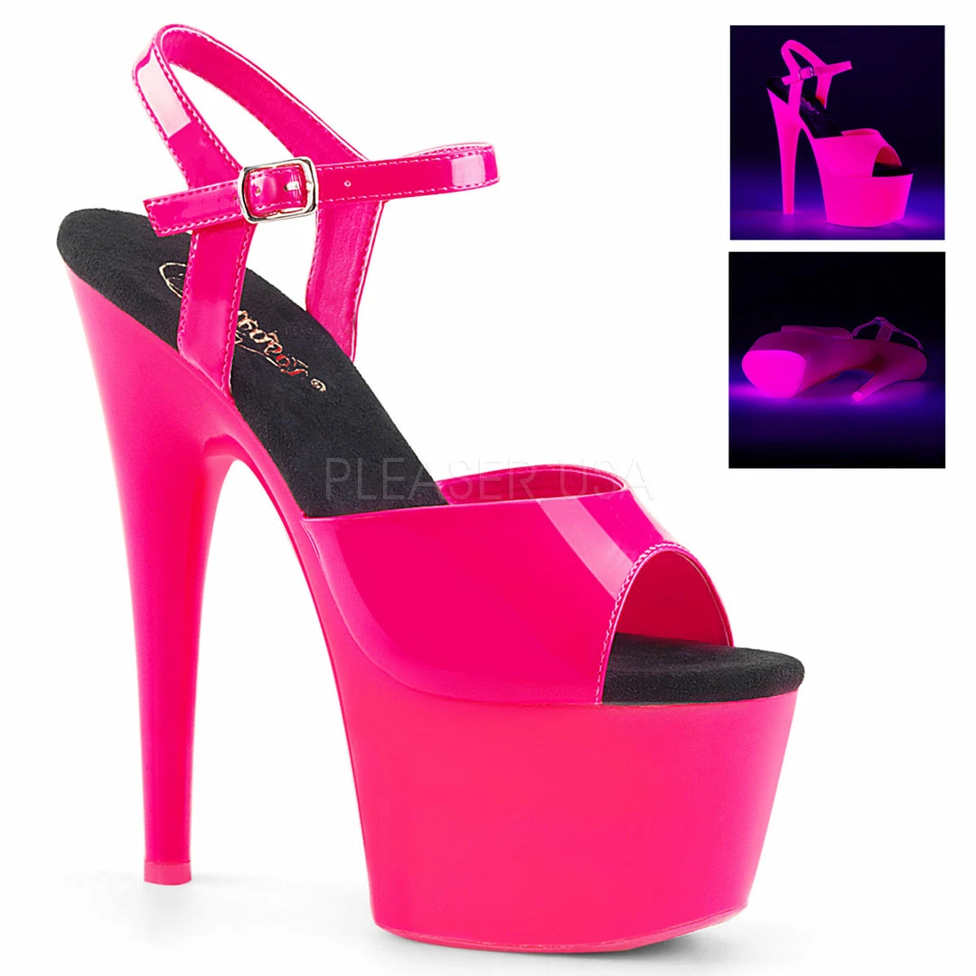 Pleaser Shoes 7" Neon Glow Platform (ADORE-709UV)