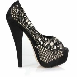 Ellie Shoes 6" Metal & Studded Peep Toe Pump (ES653-BAILEY) Shop By Brand