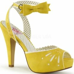 Pin Up Couture Pleaser Shoes 4 1/2" Pin-Up Peep Toe Pump (BETTIE-01)