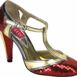 Pleaser Shoes 4" T-Strap Sequins Pump (CABARET-01SQ Final Sale)