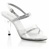 Fabulicious Pleaser Shoes 4" Heel Sandal With Rhinestone Straps (CARESS-439)