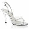 Fabulicious 4" Heel Sandal With Rhinestone Strap (CARESS-456) Pleaser Shoes