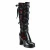 Funtasma 4" Heel 5 Buckle Corseted Knee Boot (CRYPTO-106)