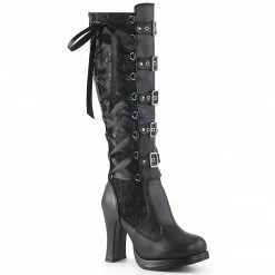 Funtasma 4" Heel 5 Buckle Corseted Knee Boot (CRYPTO-106)