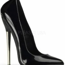 Pleaser Shoes 6 1/4" Solid Brass Heel Plain Pump (DAGGER-01)