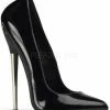 Pleaser Shoes Sales 6 1/4" Solid Brass Heel Pump (DAGGER-01 Final Sale)