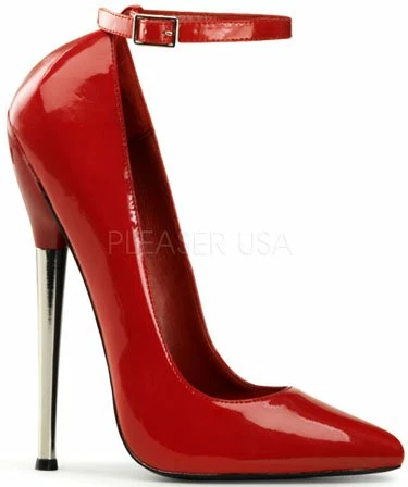 Pleaser Shoes 6 1/4" Solid Brass Heel Plain Pump (DAGGER-12)