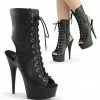 Pleaser Shoes 6" Heel Open Toe Lace-Up Ankle Boot (DELIGHT-1016)