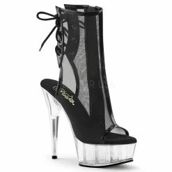 Pleaser Shoes 6"Heel Lace- Up Mesh Ankle Boot (DELIGHT-1018MSH)
