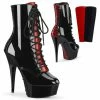 Pleaser Shoes 6" Lace-Up Platform Ankle Boot (DELIGHT-1020FH) Platform Shoes