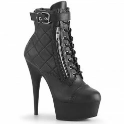 Pleaser Shoes 6" Quilted Pattern Bootie (DELIGHT-600-05 Final Sale) Sales
