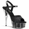 Pleaser Shoes 6" Stiletto Glitter Platform (DELIGHT-609-5G)