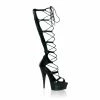 Pleaser Shoes 6" Stiletto Lace-Up Platform Sandal (DELIGHT-698)