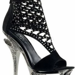 Pleaser Shoes Sales 5 1/2" Rhinestone Embellished Bootie (DELUXE-695 Final Sale)