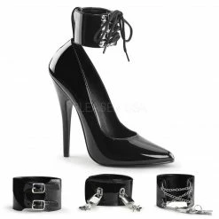 Pleaser Shoes 6" Pump With Interchangeable Ankle Cuffs (Domina-434 Final Sale) Sales