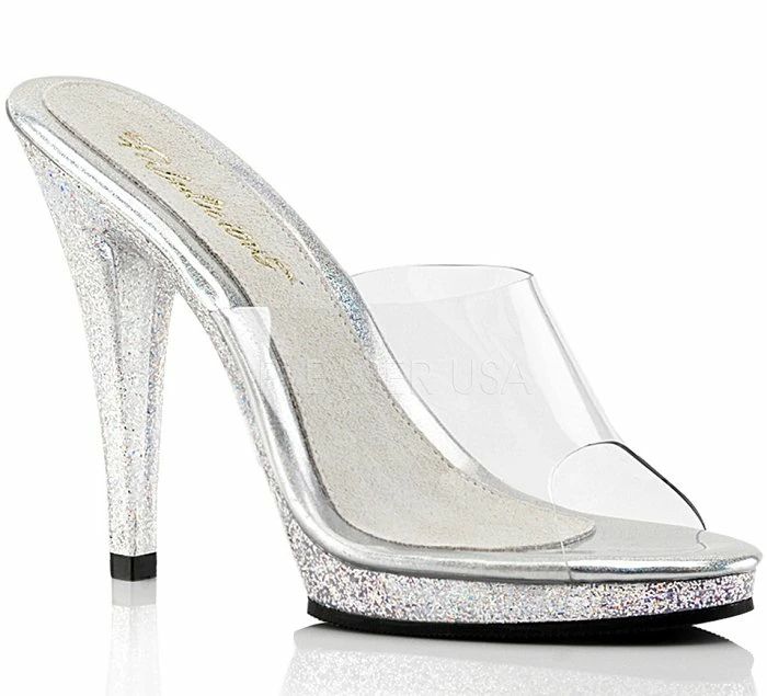 Fabulicious 4 1/2 Platform Glitter Mule (FLAIR-401MG)