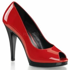 Fabulicious Pleaser Shoes 4 1/2"Heel Peep Toe Pump (FLAIR-474)