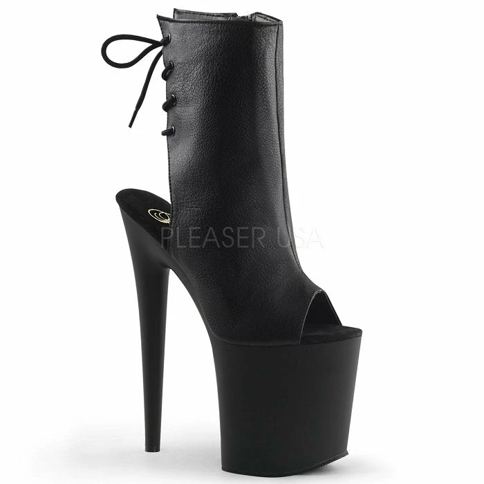 Pleaser Shoes 8" Open Toe Ankle Boot (FLAMINGO-1018)