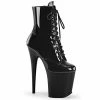 Pleaser Shoes 8" Lace-Up Front Ankle Boot (FLAMINGO-1020)