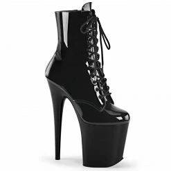 Pleaser Shoes 8" Lace-Up Front Ankle Boot (FLAMINGO-1020)