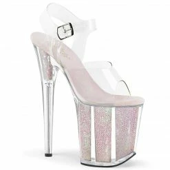 Pleaser Shoes 8" Spike Glitter Platform (FLAMINGO-808G)