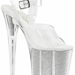 Pleaser Shoes 8" Spike Glitter Platform (FLAMINGO-808G)